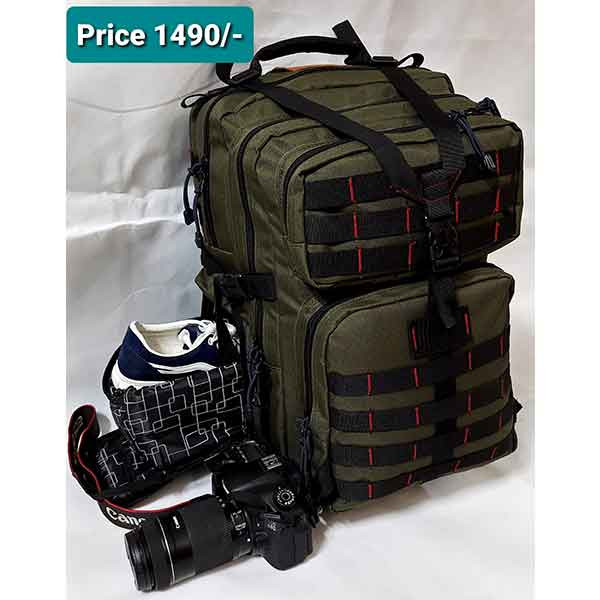 Backpack, travel bag with shoe chamber
